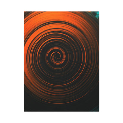 Amber Vortex Spiral Abstract Wall Art & Canvas Prints