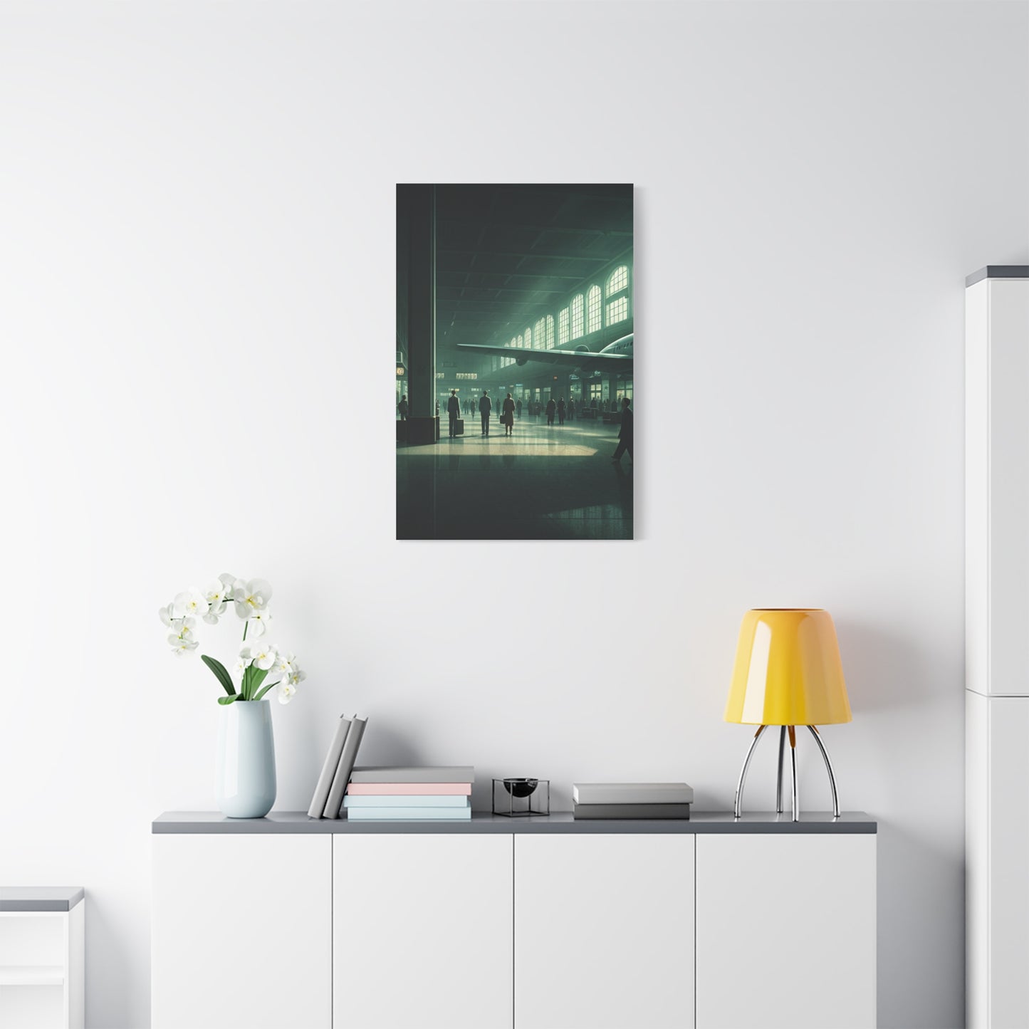 Modern Transit Hall Cinematic Scene Wall Art & Canvas Prints