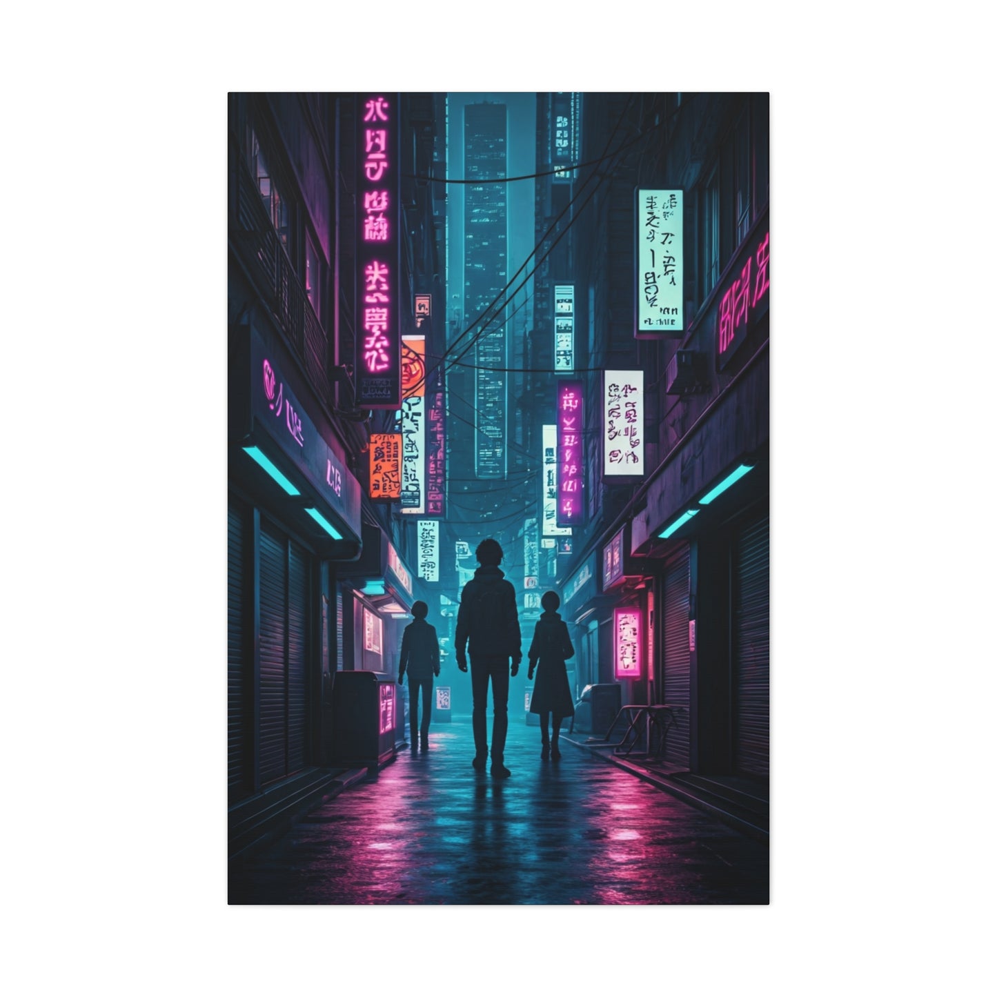 Neon Alley Wanderers Wall Art & Canvas Prints