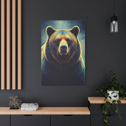 Golden Light Grizzly Face Wall Art & Canvas Prints