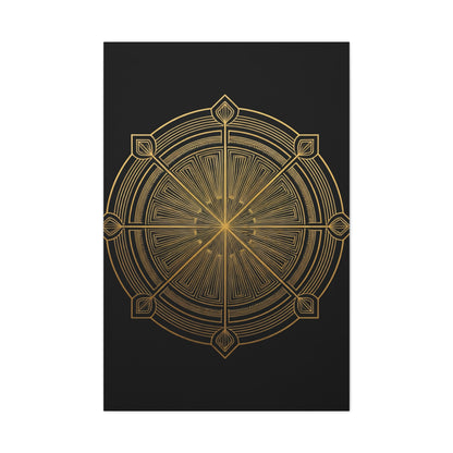 Golden Compass Deco Mandala Wall Art & Canvas Prints