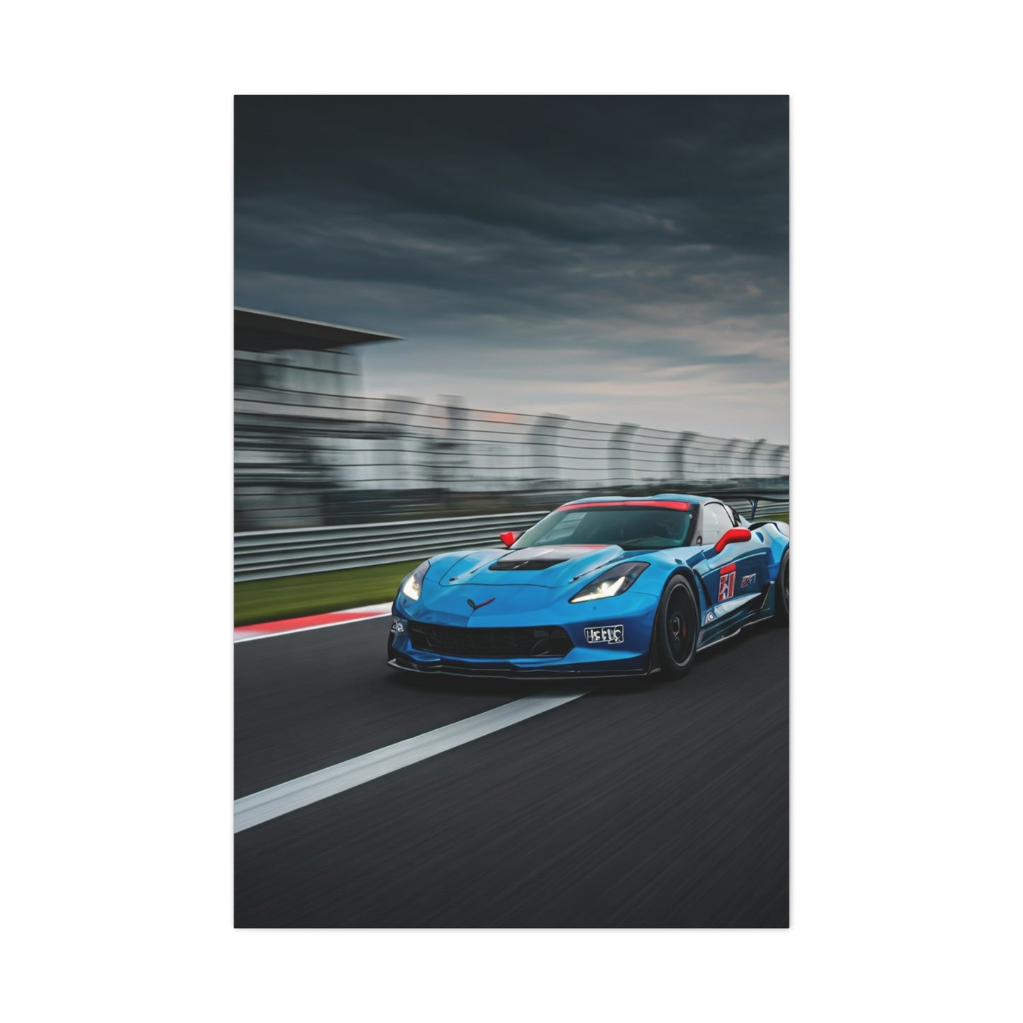 2019 Chevrolet Corvette C7 Z06 Start Finish Straight Wall Art & Canvas Prints