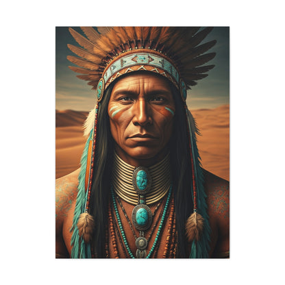 Tribal Spirit Headdress Portrait Wall Art & Canvas Prints
