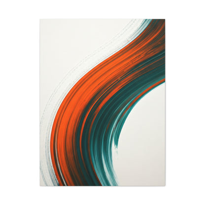 Curved Ember Flow Abstract Wall Art & Canvas Prints