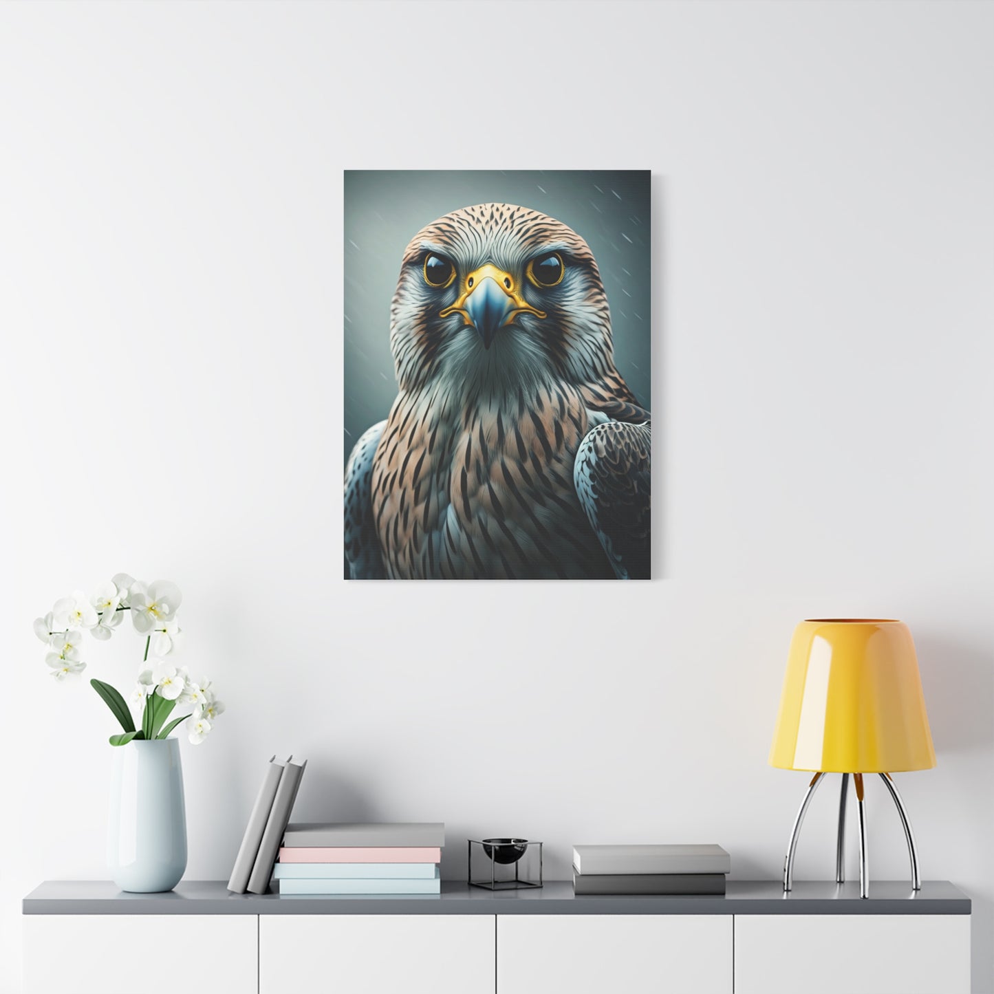 Intense Gaze Hawk Portrait Wall Art & Canvas Prints