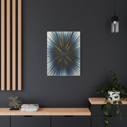 Radiating Blue and Gold Abstract Wall Art & Canvas Prints