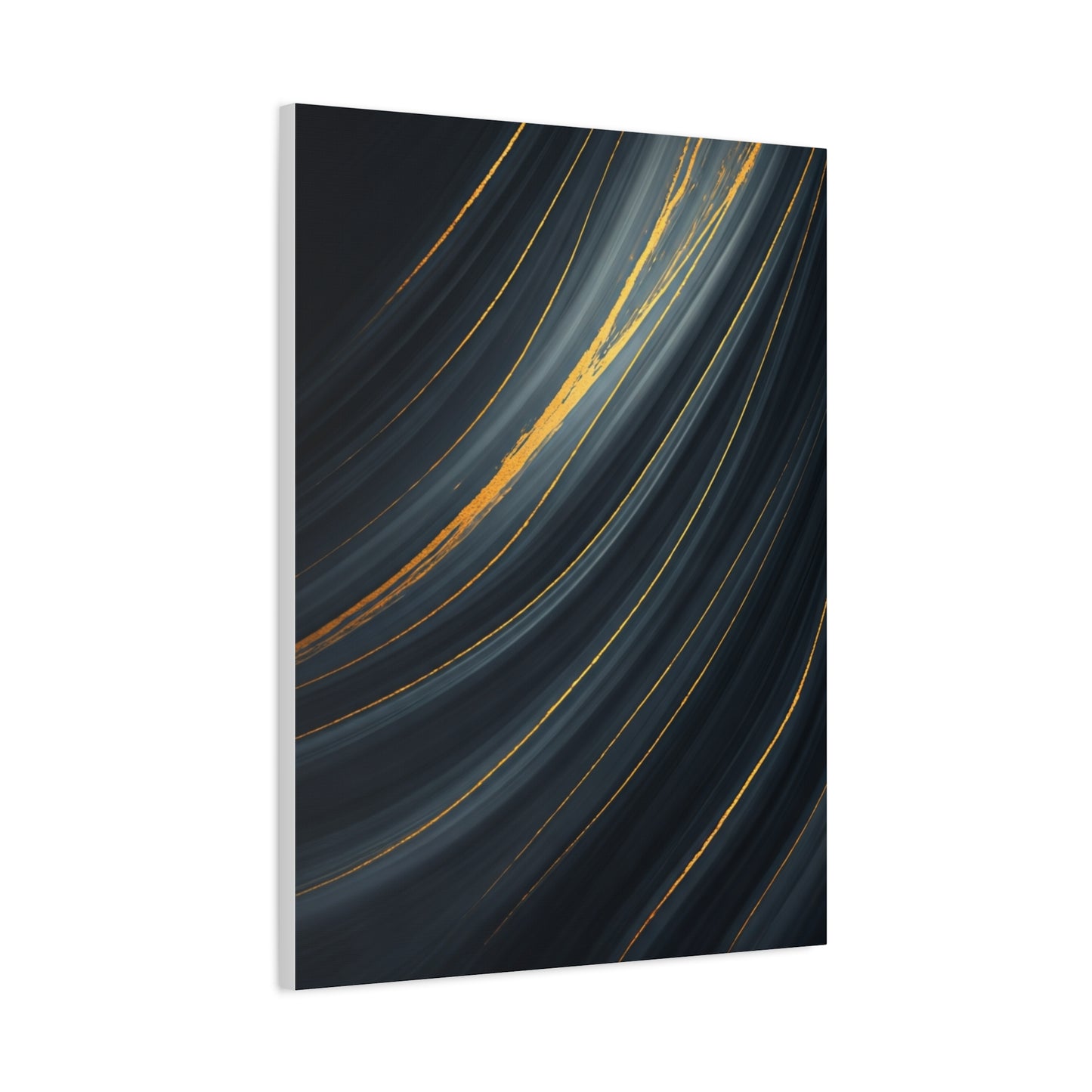 Flowing Gold Curve Abstract Wall Art & Canvas Prints