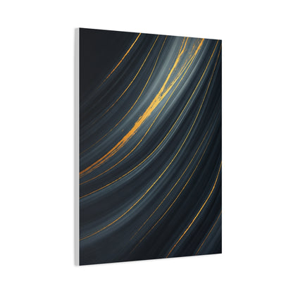 Flowing Gold Curve Abstract Wall Art & Canvas Prints