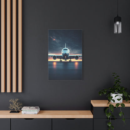 Jet Runway Storm Departure Wall Art & Canvas Prints