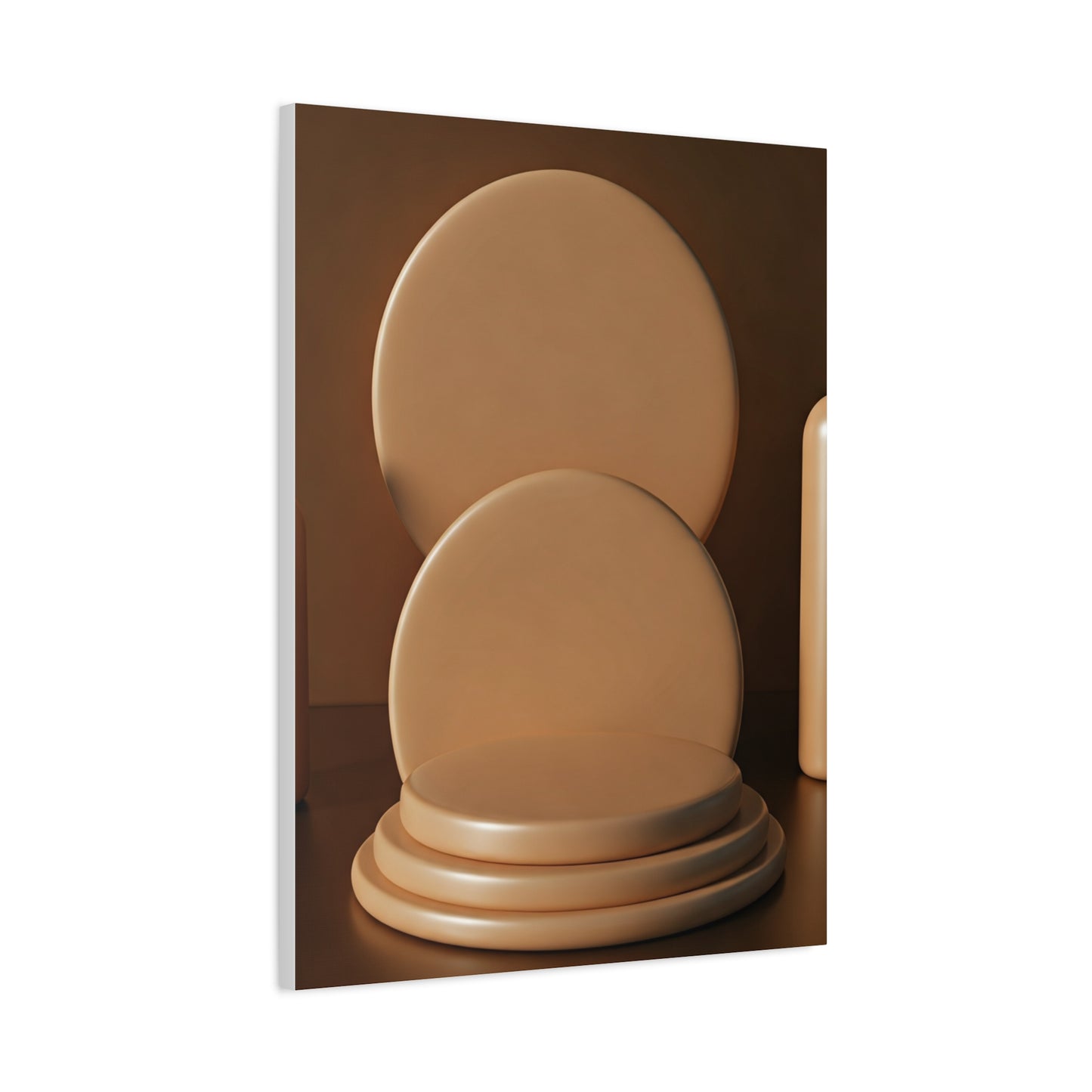 Sculptural Circular Podium Minimal Wall Art & Canvas Prints