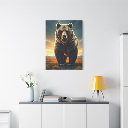 Golden Sunset Bear Landscape Wall Art & Canvas Prints
