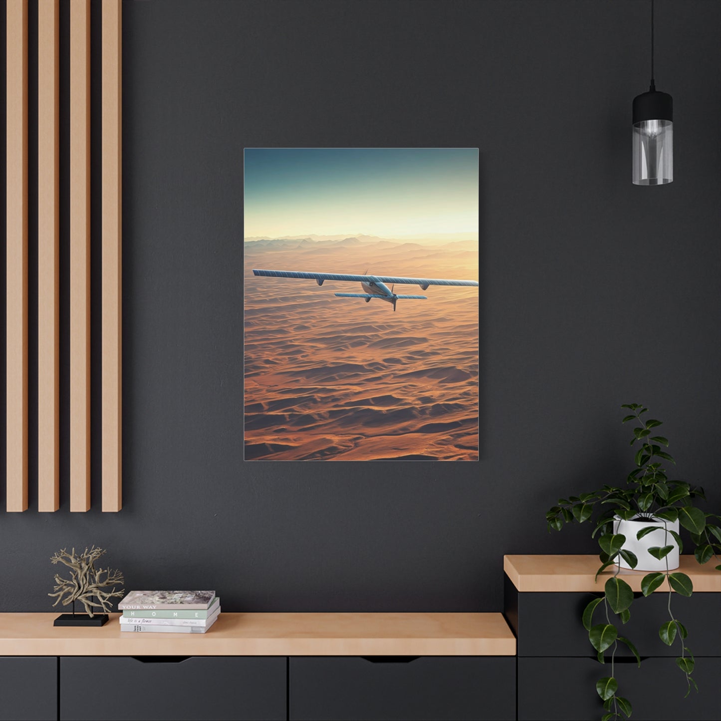 Desert Horizon Aircraft Journey Wall Art & Canvas Prints