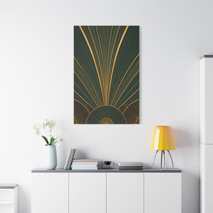 Emerald Deco Fanburst Wall Art & Canvas Prints