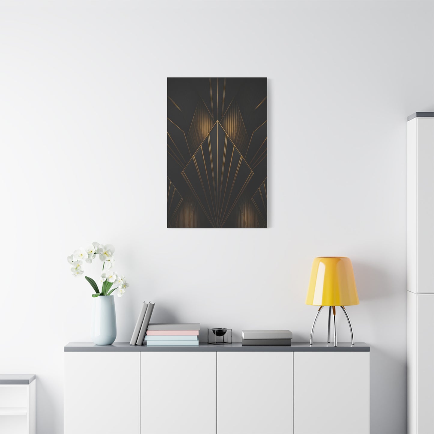 Deco Diamond Elegance Black & Gold Wall Art & Canvas Prints