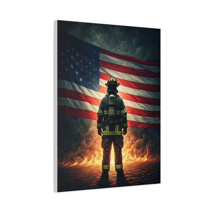Firelit Patriot Soldier Legacy Wall Art & Canvas Prints