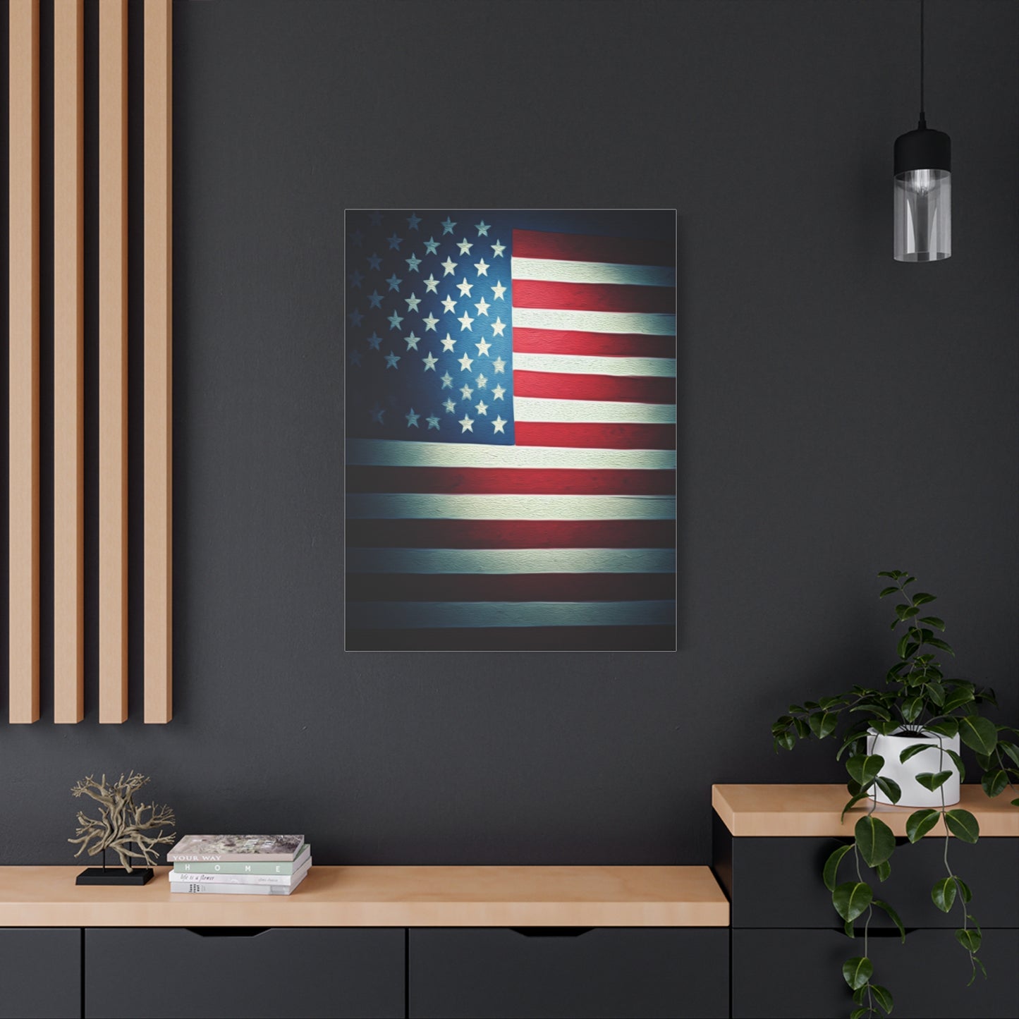 Minimalist Stars and Stripes Pride Wall Art & Canvas Prints
