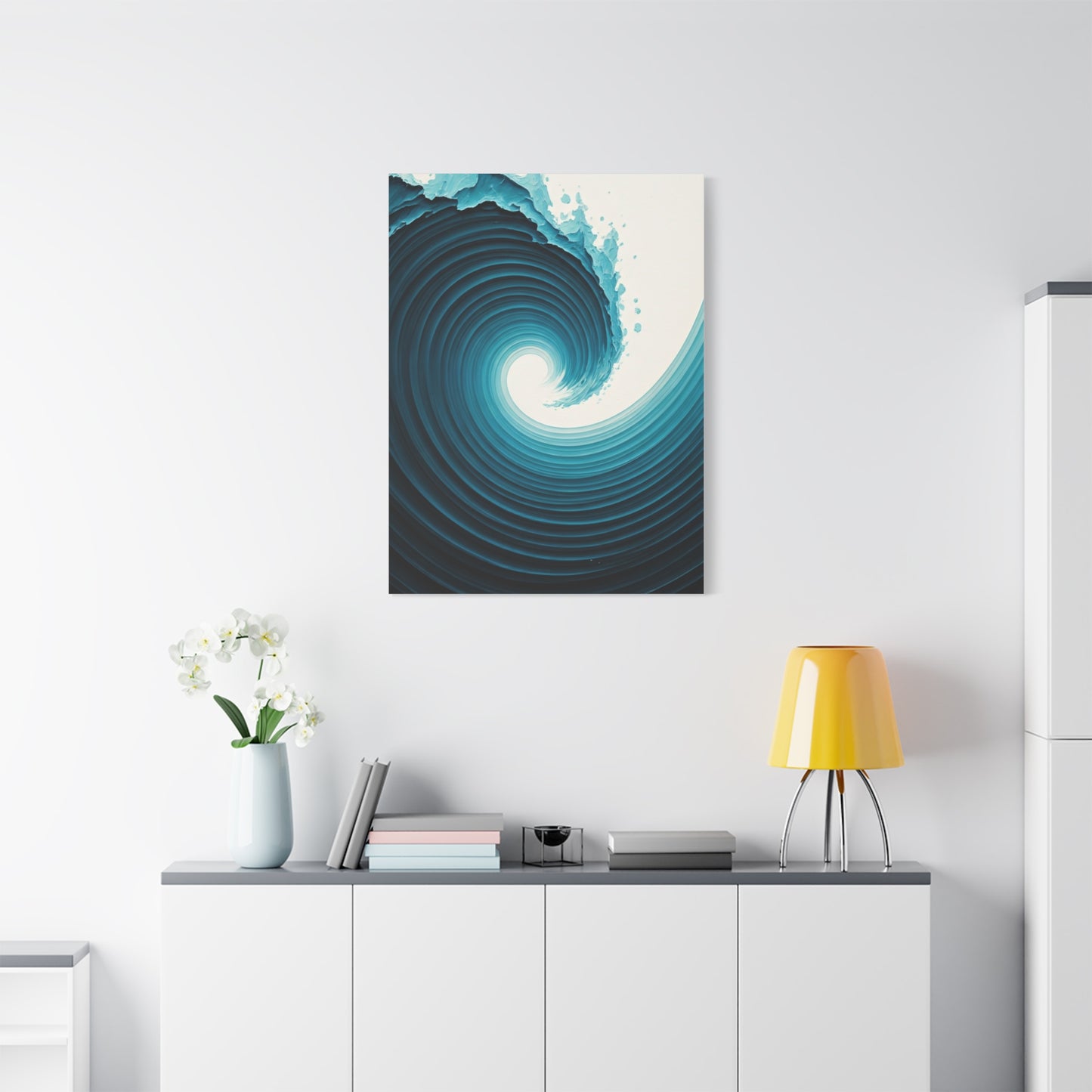 Abyssal Wave Vortex Abstract Wall Art & Canvas Prints