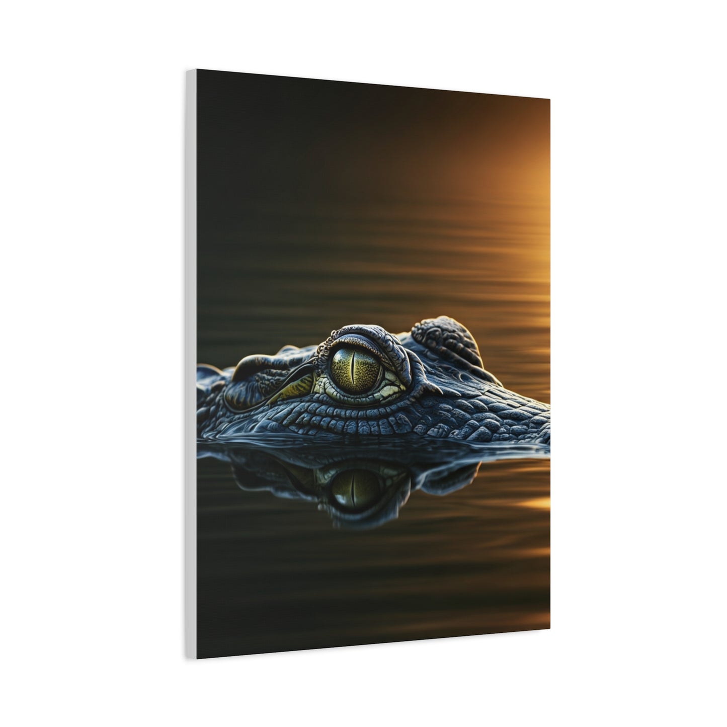 Crocodile Eye Emerging From Water Wall Art & Canvas Prints