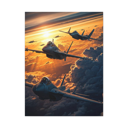Golden Cloud Armada Flight Wall Art & Canvas Prints