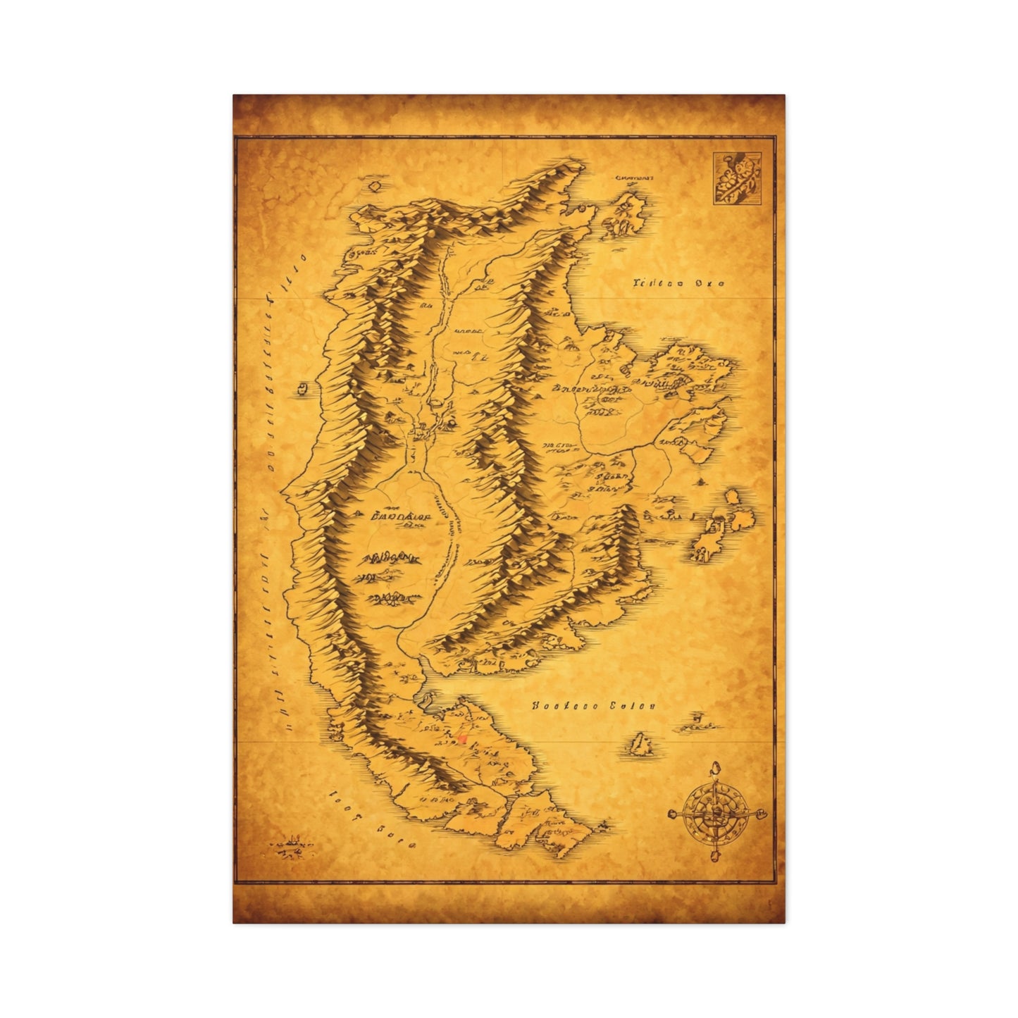 Desert Horizon World Map Adventure Wall Art & Canvas Prints