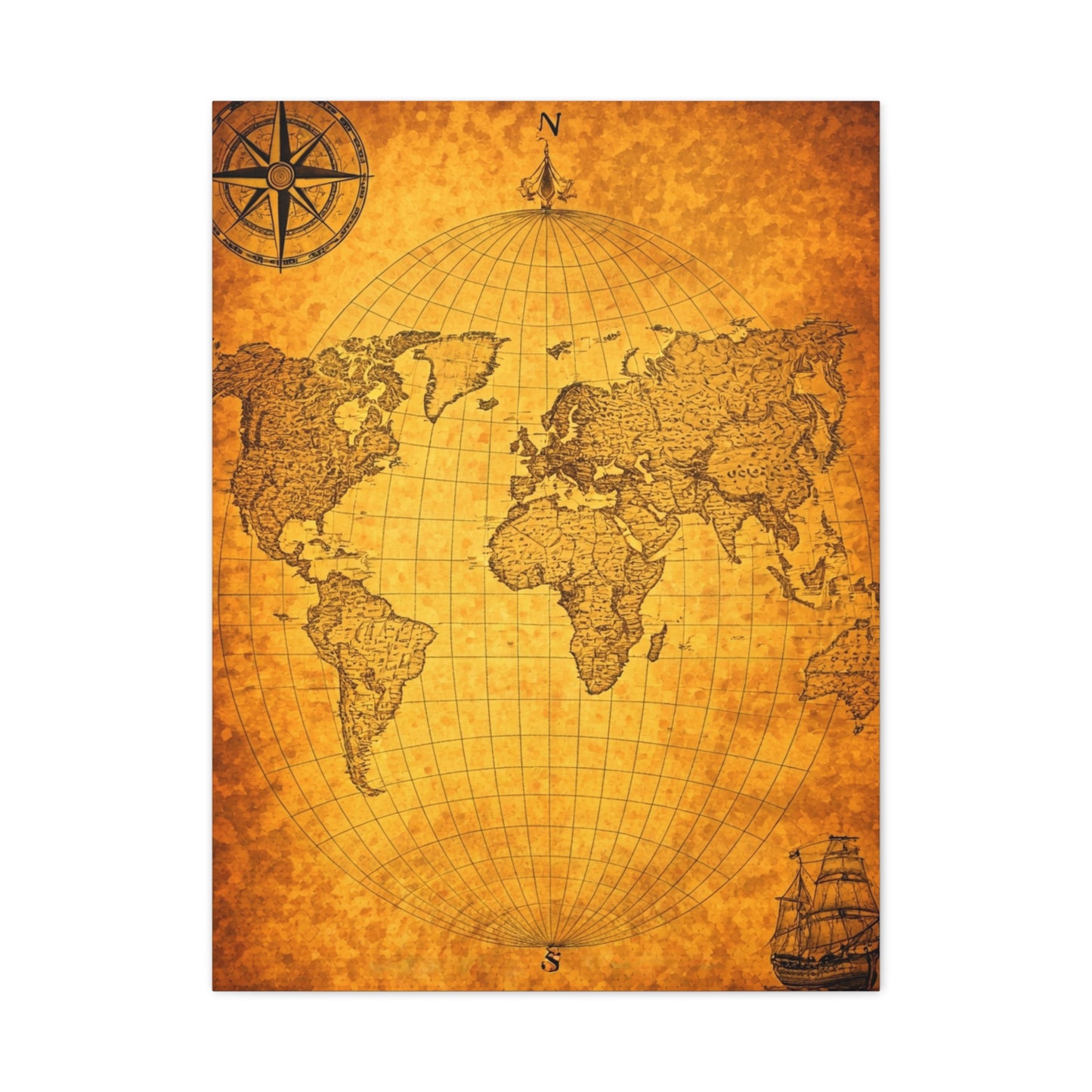 Classic Globe World Map Wall Art & Canvas Prints