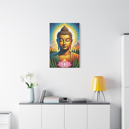 Radiant Buddha with Lotus Bloom Wall Art & Canvas Prints