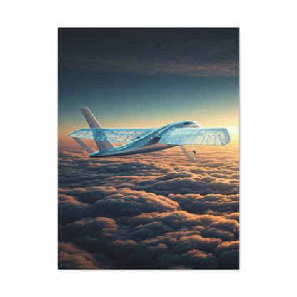 Elegant Concept Aircraft Above Clouds Wall Art & Canvas Prints