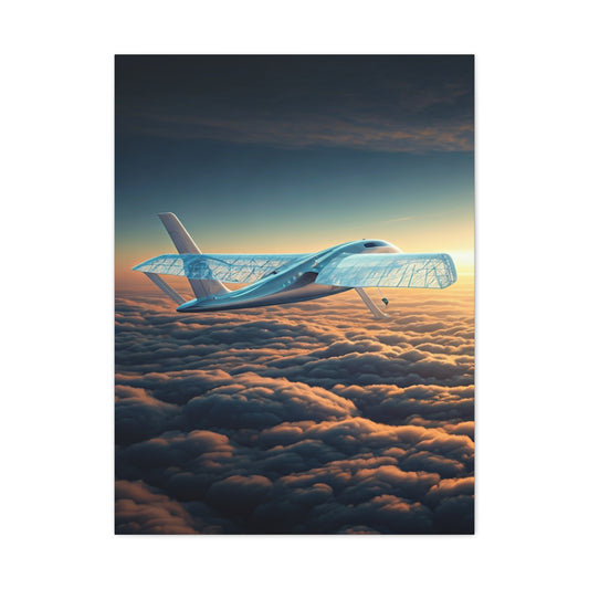 Elegant Concept Aircraft Above Clouds Wall Art & Canvas Prints