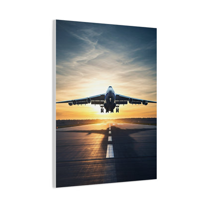 Golden Runway Takeoff Jet Wall Art & Canvas Prints
