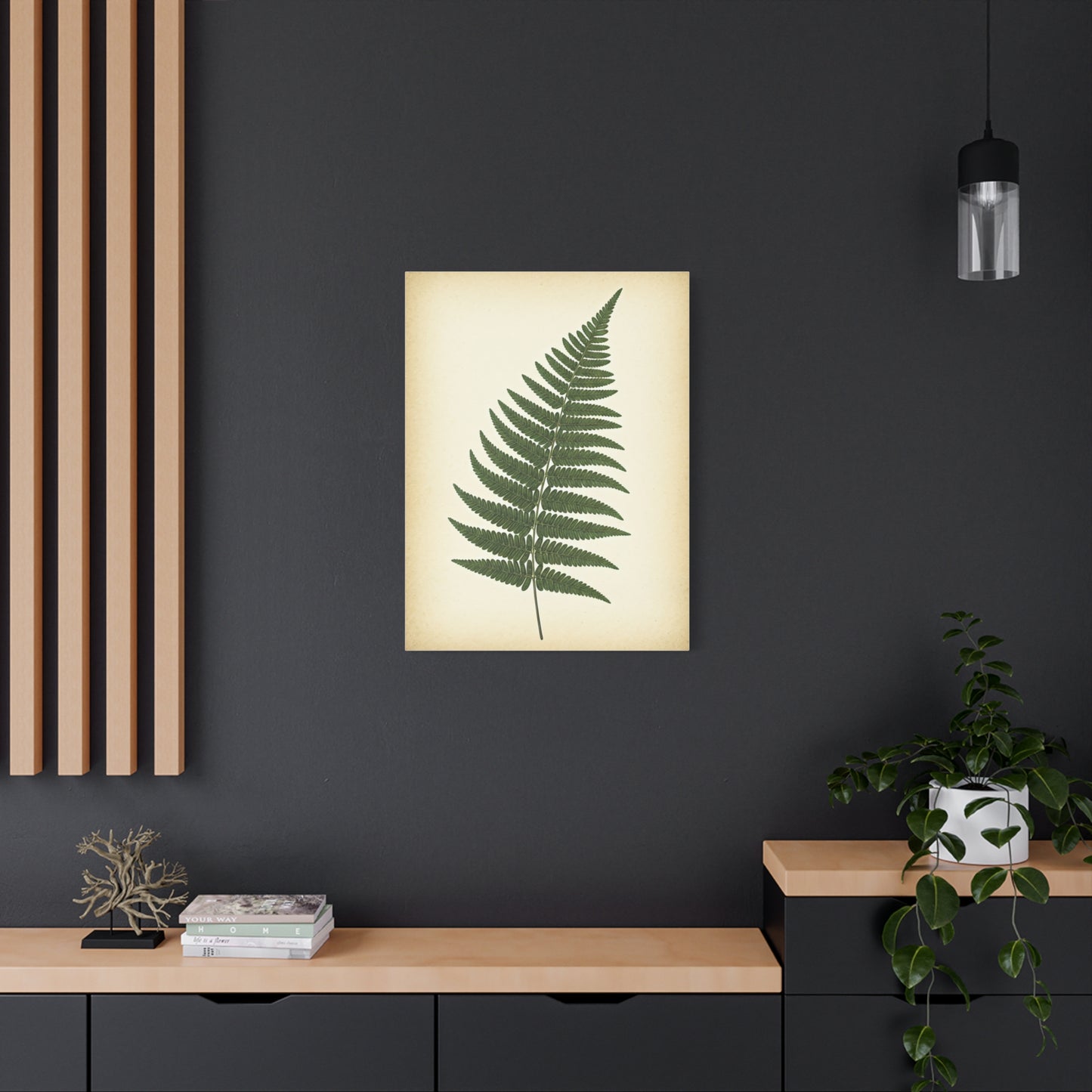 Fern Frond Illustration Wall Art & Canvas Prints