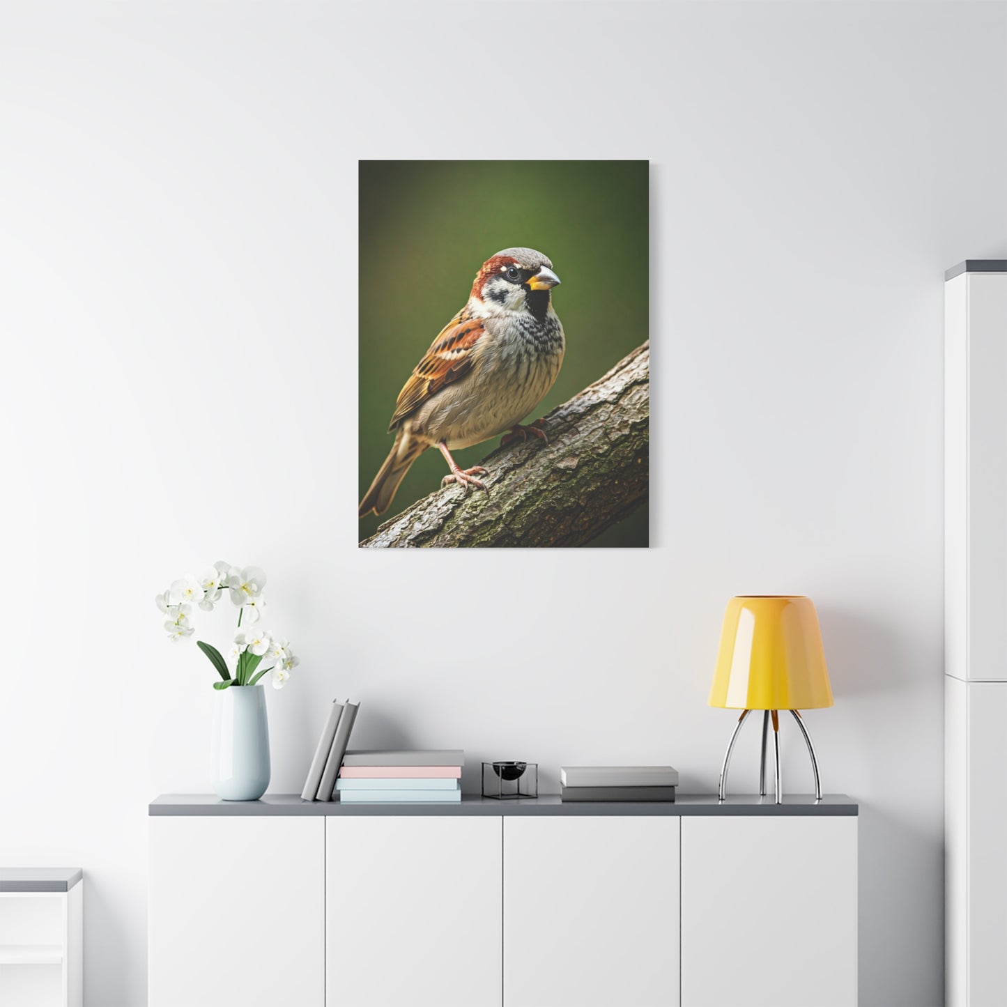 Charming Sparrow Close-Up Wall Art & Canvas Prints
