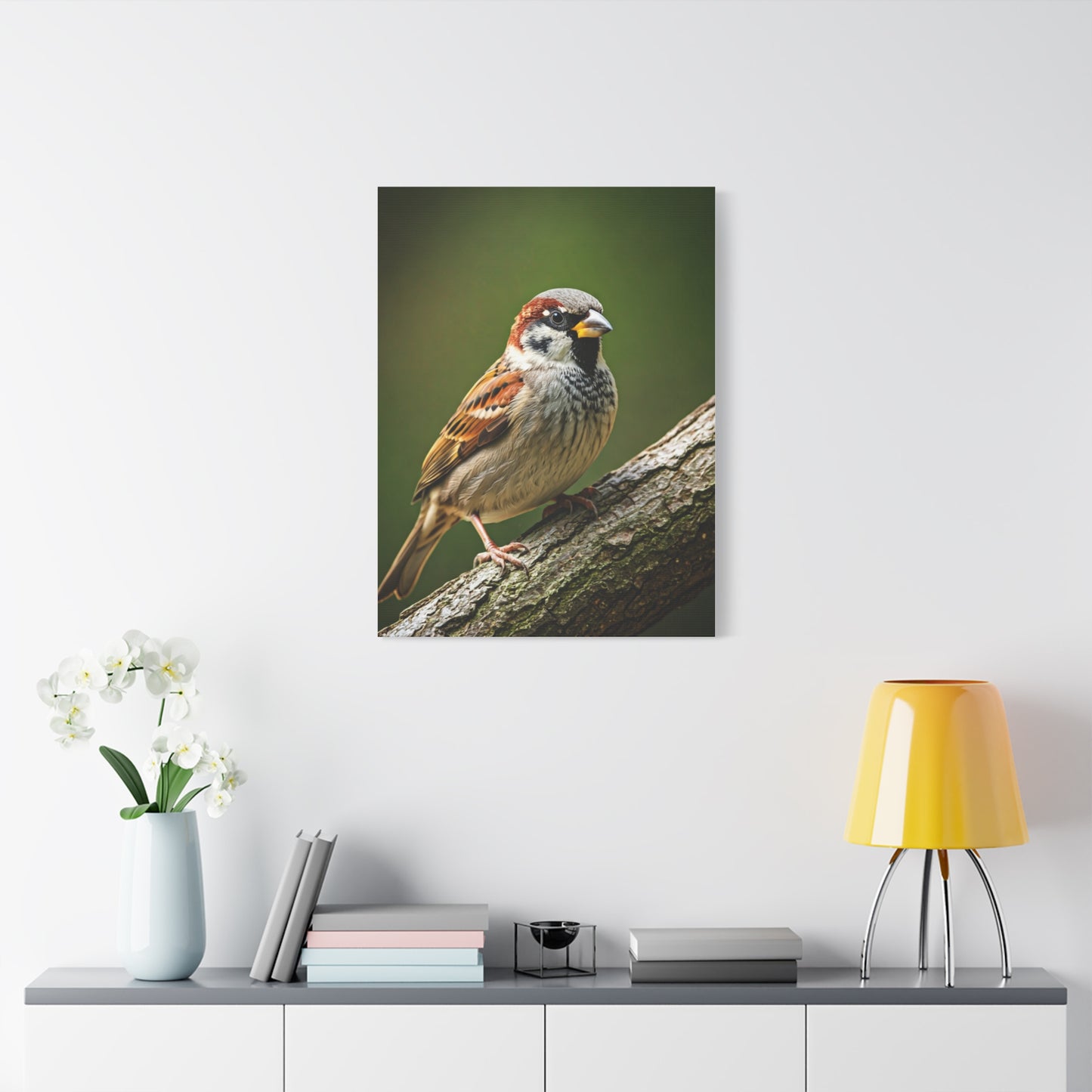 Charming Sparrow Close-Up Wall Art & Canvas Prints
