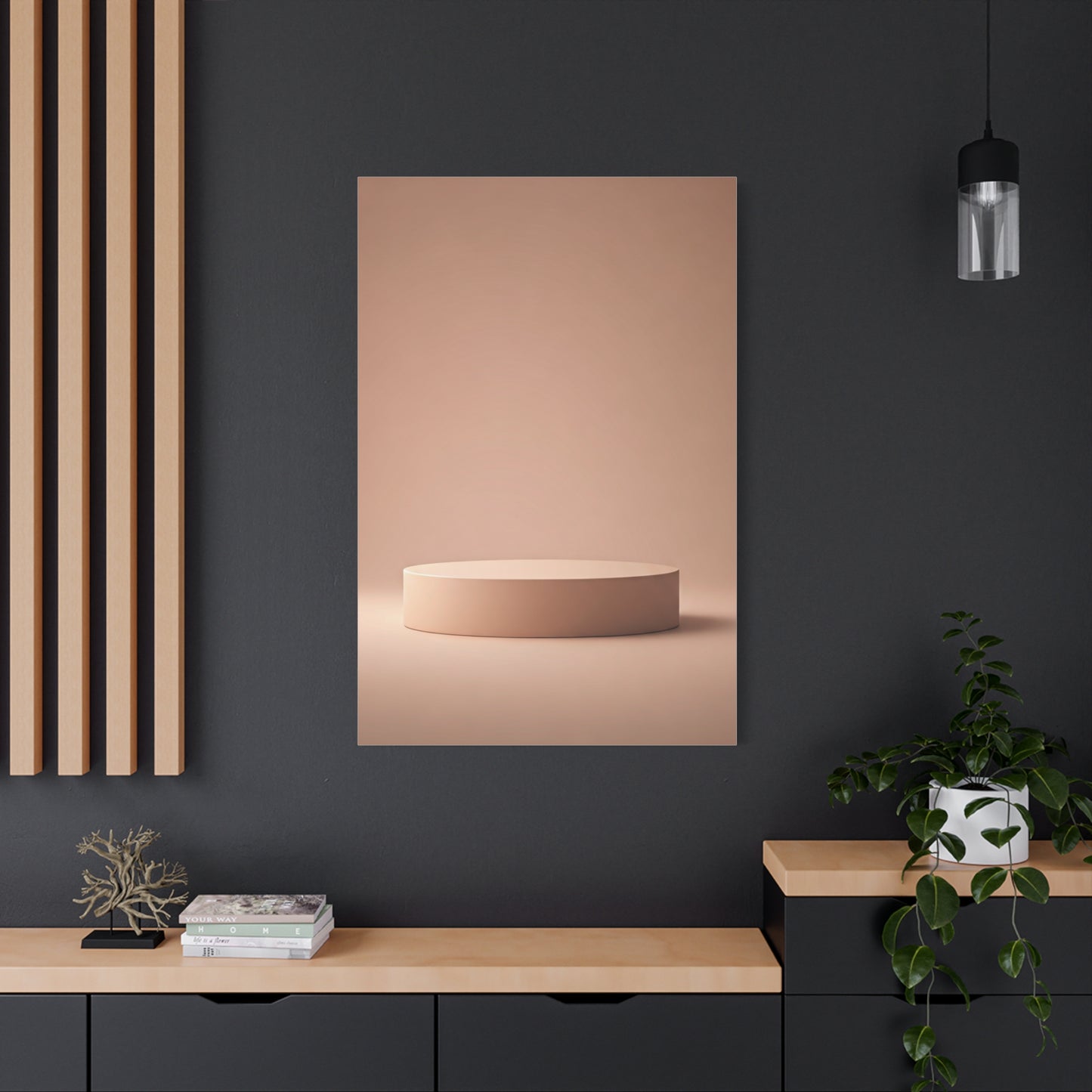 Soft Round Pedestal Minimal Display Wall Art & Canvas Prints