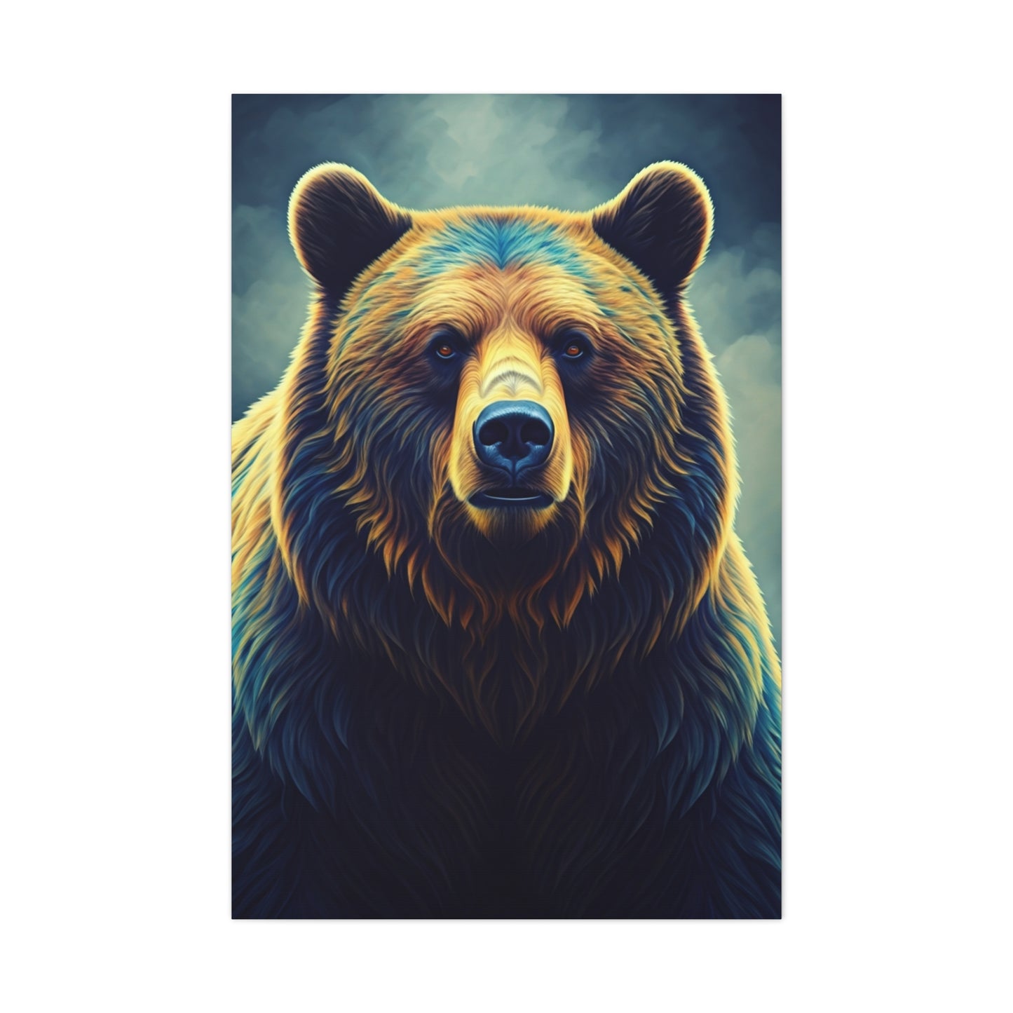Golden Light Grizzly Face Wall Art & Canvas Prints