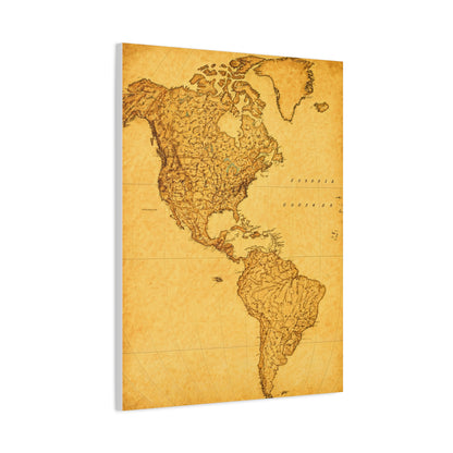 Decorative Double Hemisphere World Map Wall Art & Canvas Prints