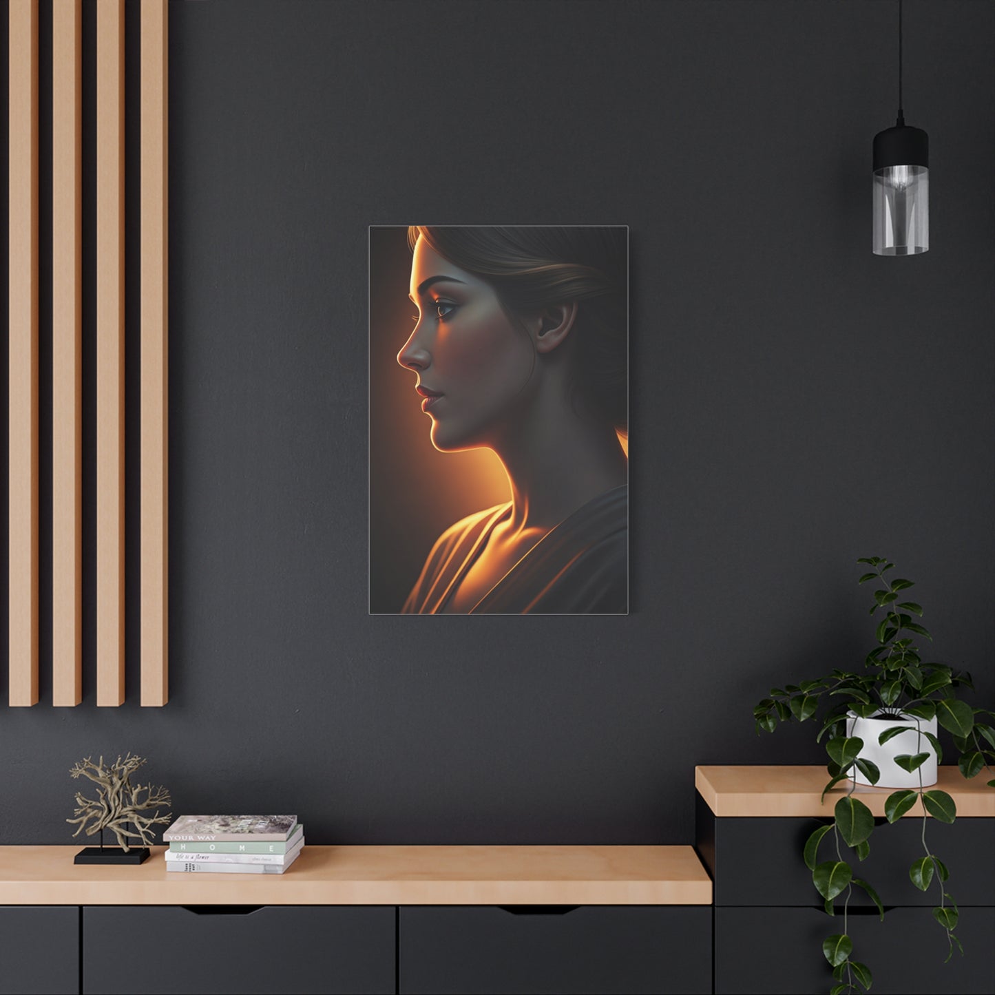 Soft Profile Glow Portrait Wall Art & Canvas Prints