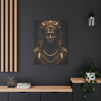Crowned Tribal King Portrait Wall Art & Canvas Prints