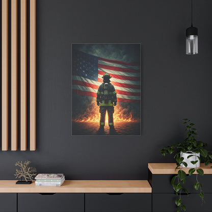 Firelit Patriot Soldier Legacy Wall Art & Canvas Prints