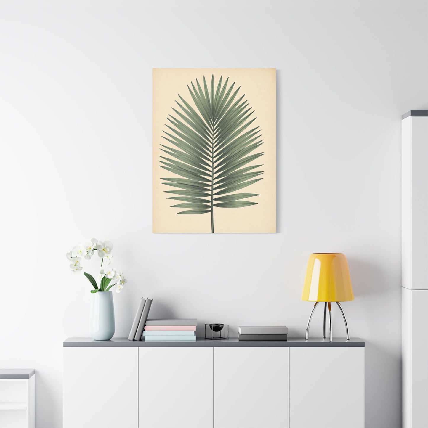 Palm Leaf Minimalist Illustration Wall Art & Canvas Prints