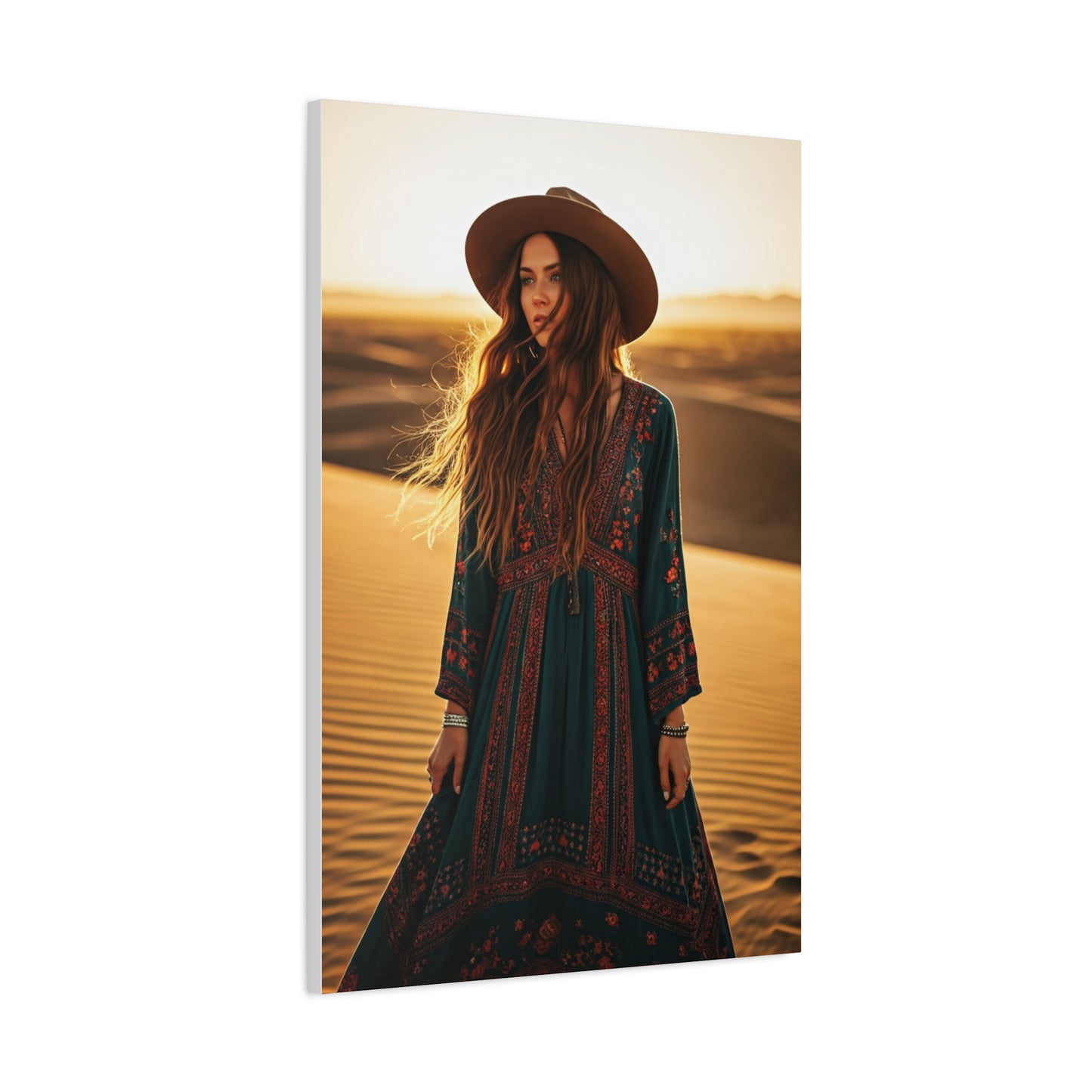 Desert Bohemian Wanderer Woman Wall Art & Canvas Prints