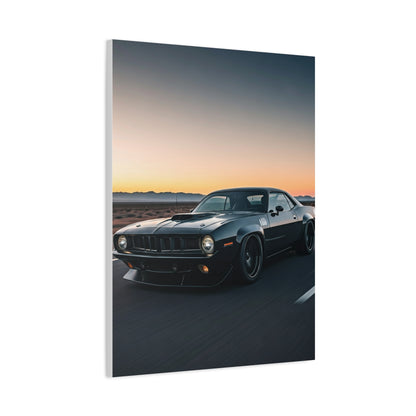1970 Plymouth ’Cuda Shaker Hood Desert Charge Wall Art & Canvas Prints
