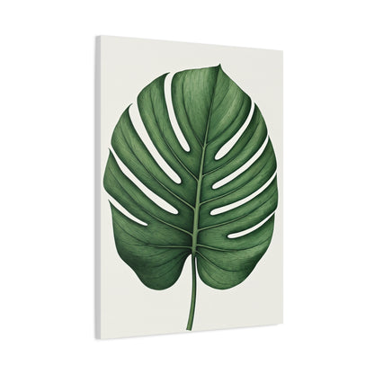Monstera Leaf Illustration Wall Art & Canvas Prints