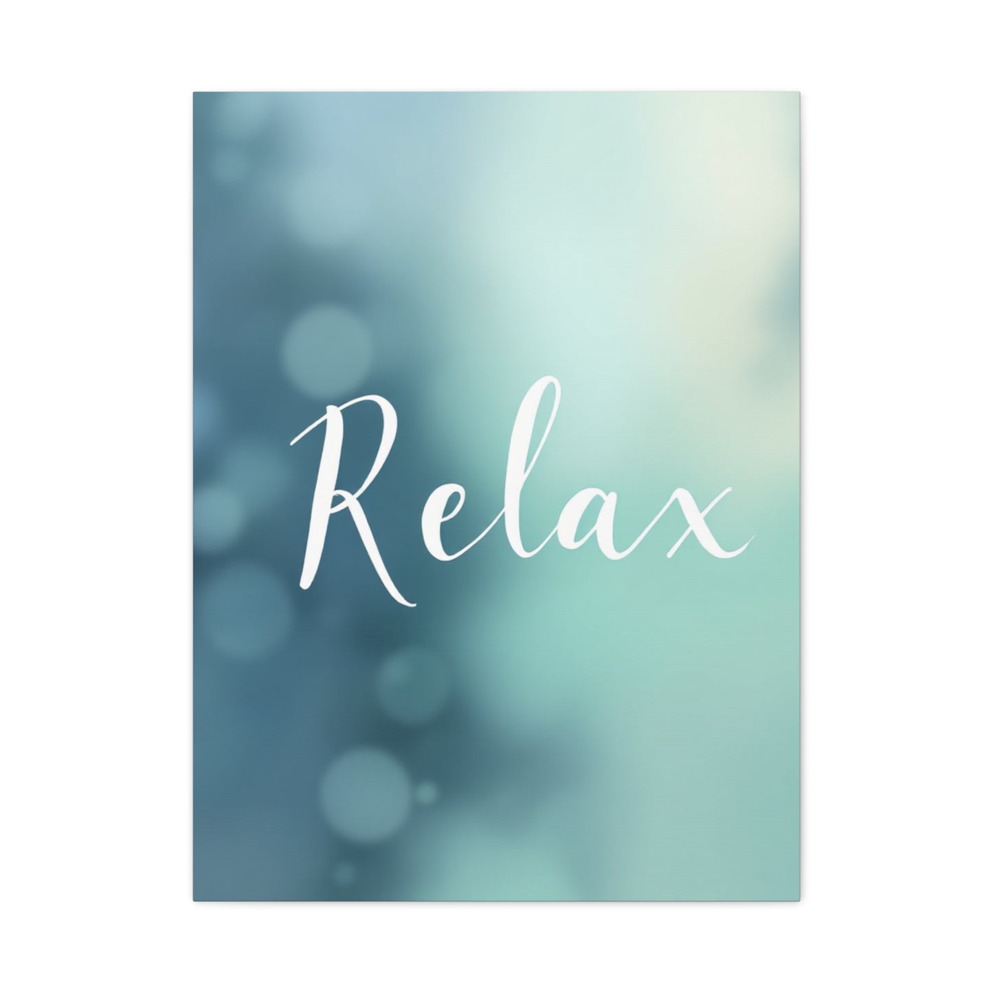 Relax Calm Typography Wall Art & Canvas Prints