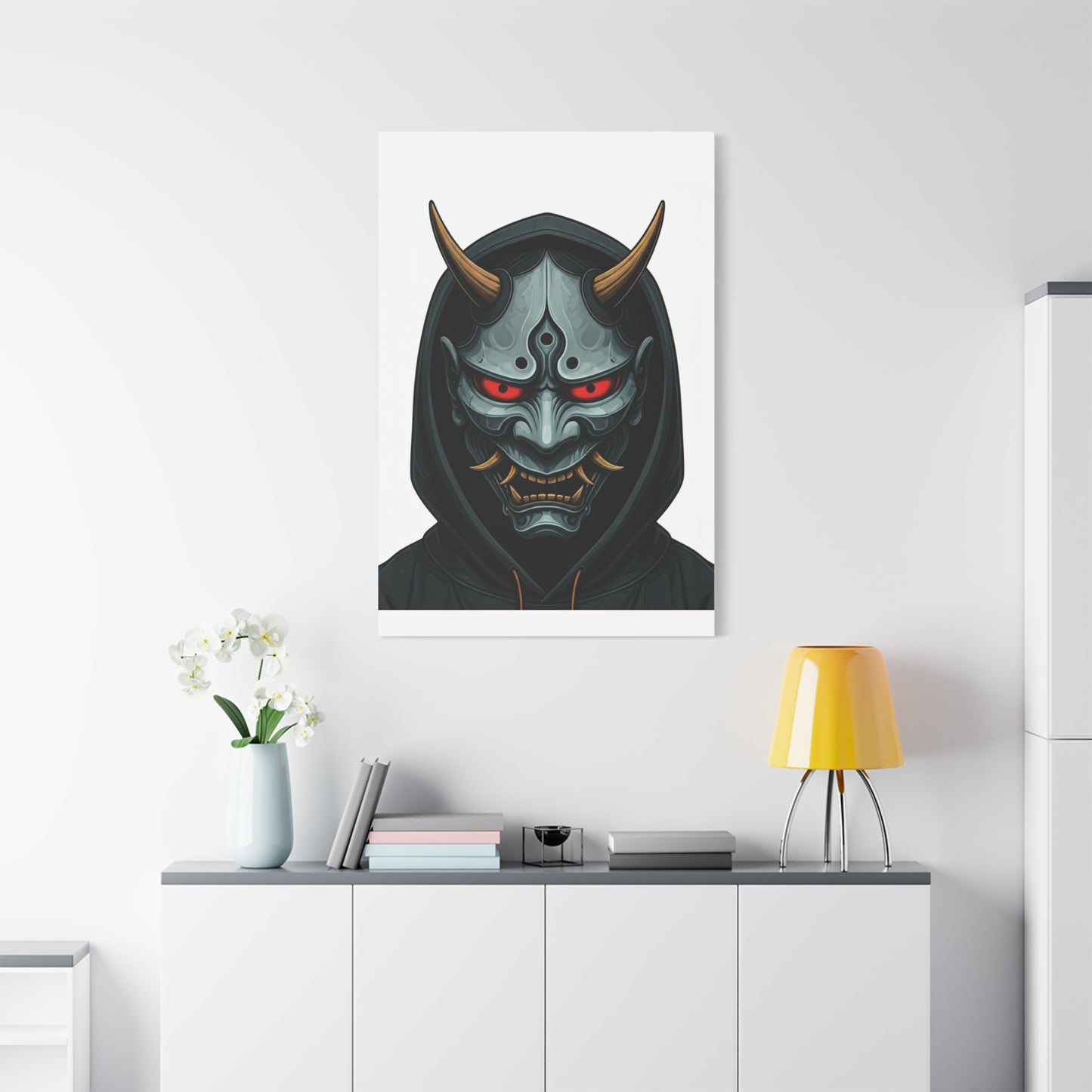 Hooded Demon Mask Wall Art & Canvas Prints