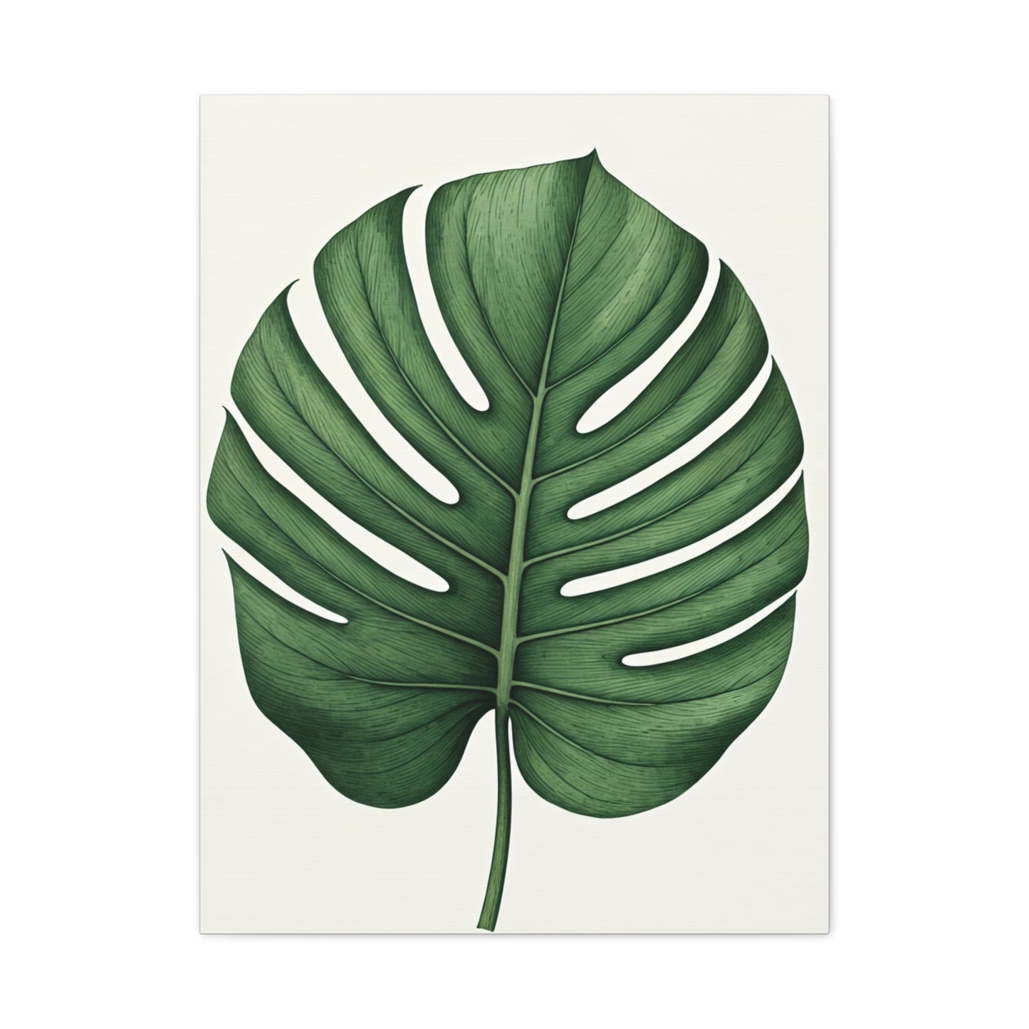 Monstera Leaf Illustration Wall Art & Canvas Prints