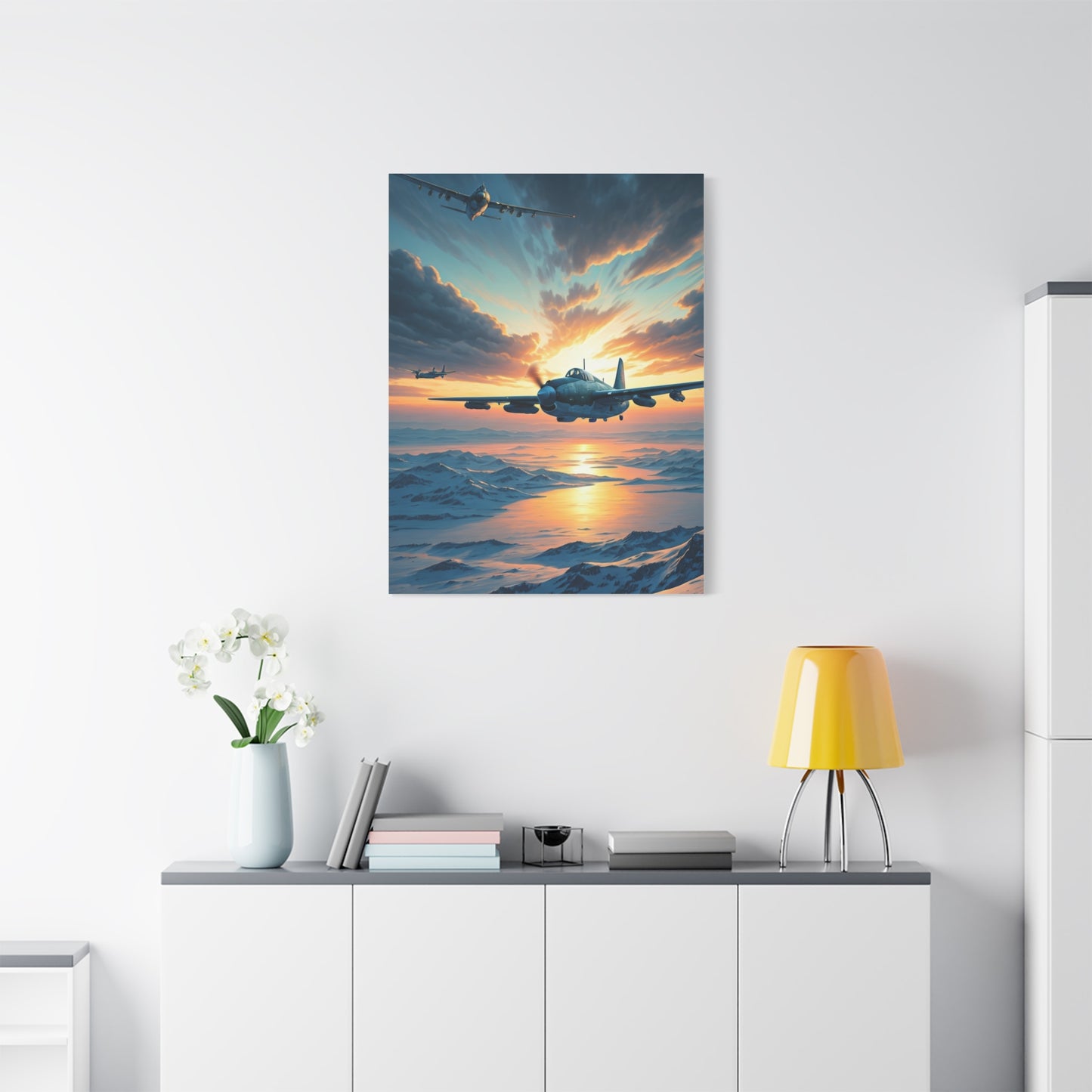 Dawn Jet Breakthrough Over the Clouds Wall Art & Canvas Prints