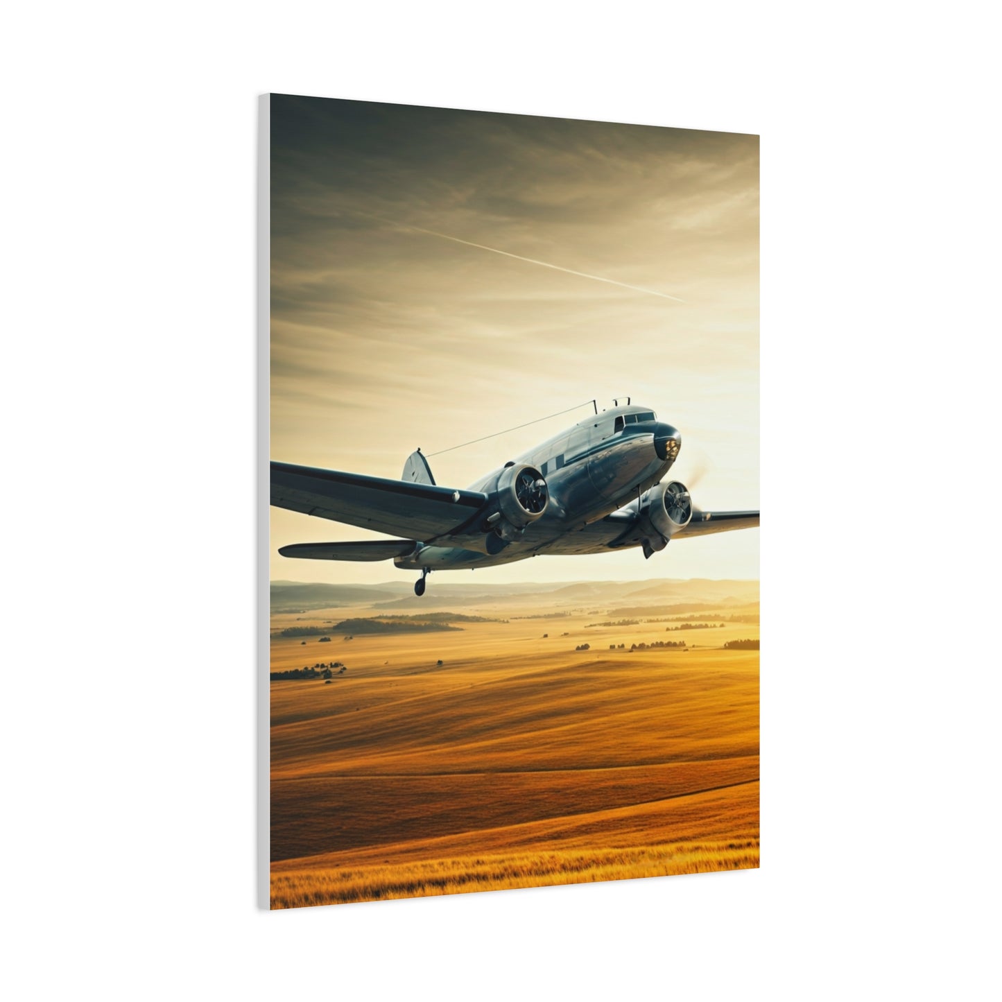 Golden Age Flight Over Desert Wall Art & Canvas Prints