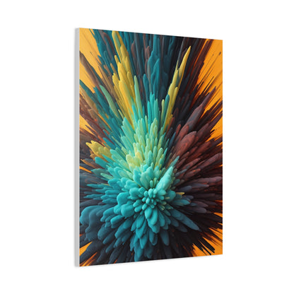 Teal Energy Bloom Abstract Wall Art & Canvas Prints