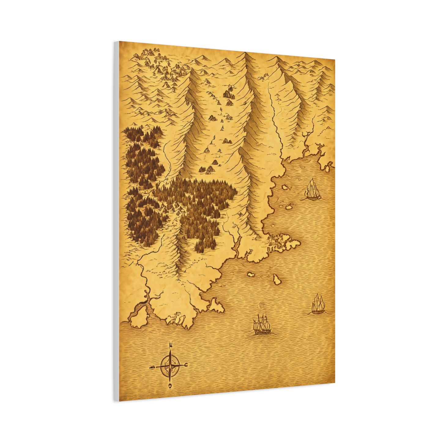 Antique Compass World Map Wall Art & Canvas Prints