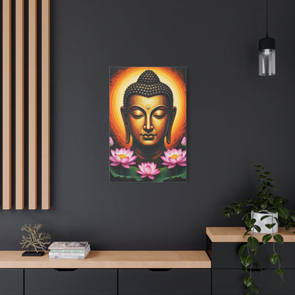 Golden Halo Buddha Close-Up Wall Art & Canvas Prints